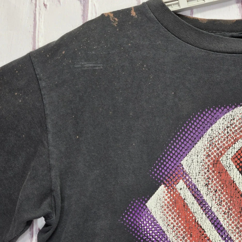 Vintage Nike Air T-Shirt Mens Black Single Stitch Bleached Distressed Thrashed M